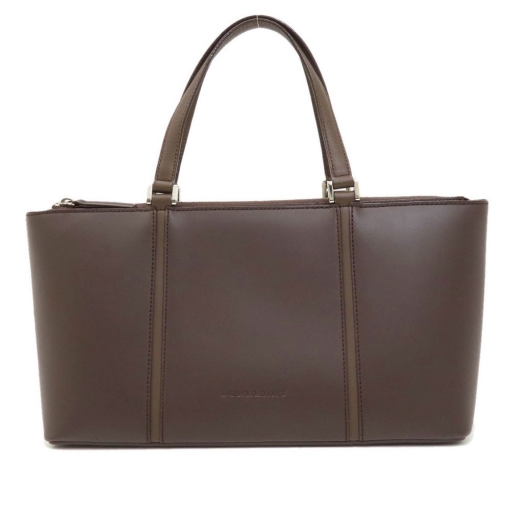 Burberry Brown Leather Tote Handbag